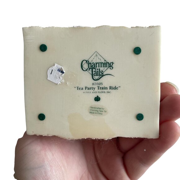 Fitz & Floyd Charming Tails Tea Party Train Ride Christmas Figurine - Picture 3 of 3